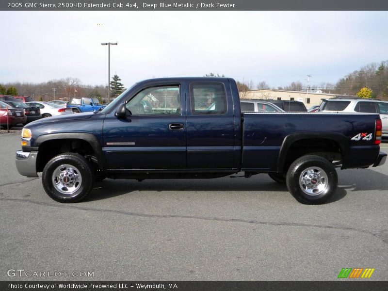 Deep Blue Metallic / Dark Pewter 2005 GMC Sierra 2500HD Extended Cab 4x4