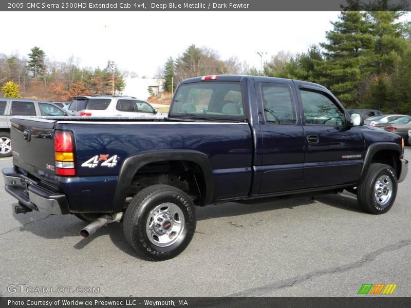 Deep Blue Metallic / Dark Pewter 2005 GMC Sierra 2500HD Extended Cab 4x4