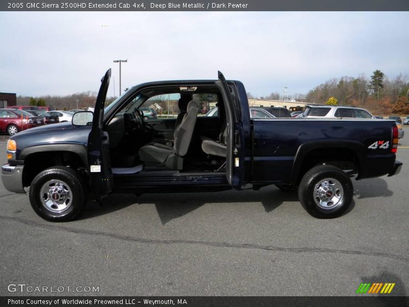 Deep Blue Metallic / Dark Pewter 2005 GMC Sierra 2500HD Extended Cab 4x4