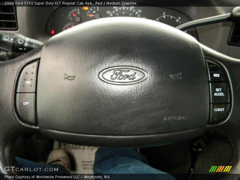 Red / Medium Graphite 2000 Ford F350 Super Duty XLT Regular Cab 4x4