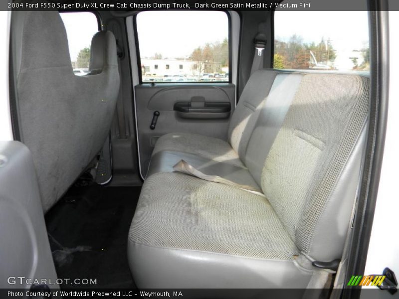 Dark Green Satin Metallic / Medium Flint 2004 Ford F550 Super Duty XL Crew Cab Chassis Dump Truck