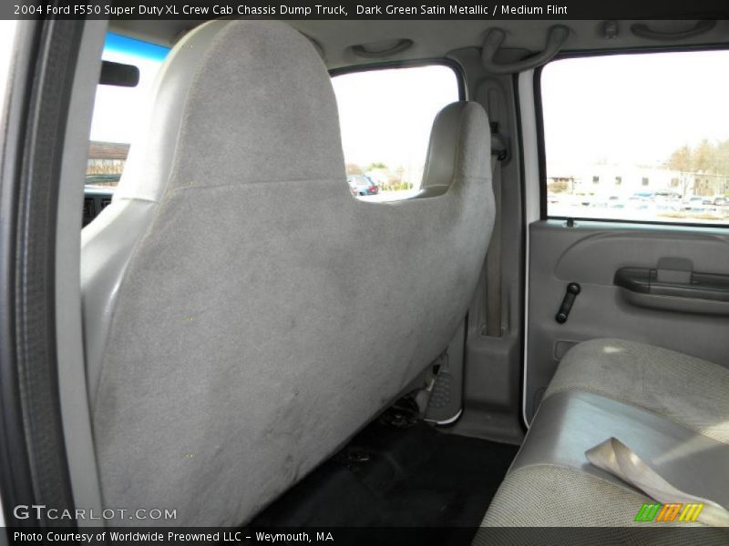 Dark Green Satin Metallic / Medium Flint 2004 Ford F550 Super Duty XL Crew Cab Chassis Dump Truck