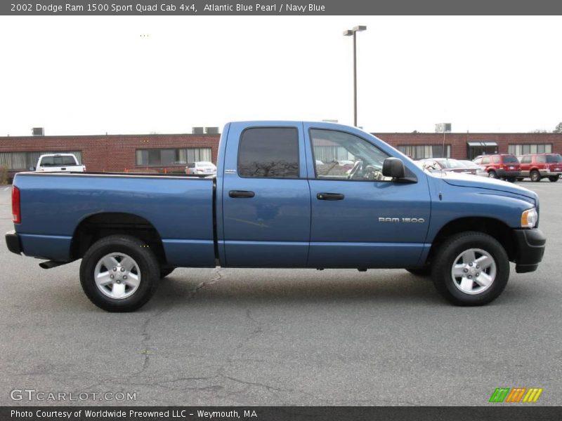 Atlantic Blue Pearl / Navy Blue 2002 Dodge Ram 1500 Sport Quad Cab 4x4