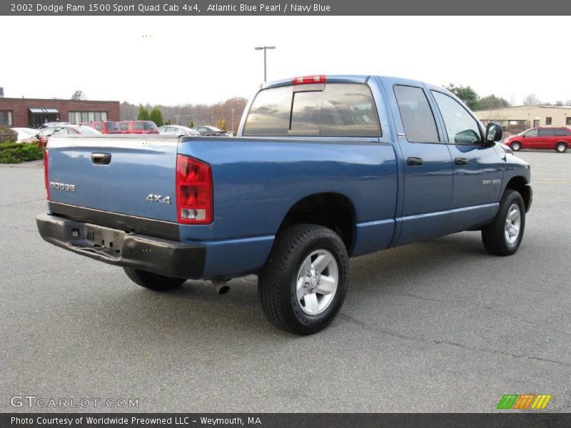 Atlantic Blue Pearl / Navy Blue 2002 Dodge Ram 1500 Sport Quad Cab 4x4