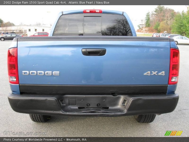 Atlantic Blue Pearl / Navy Blue 2002 Dodge Ram 1500 Sport Quad Cab 4x4