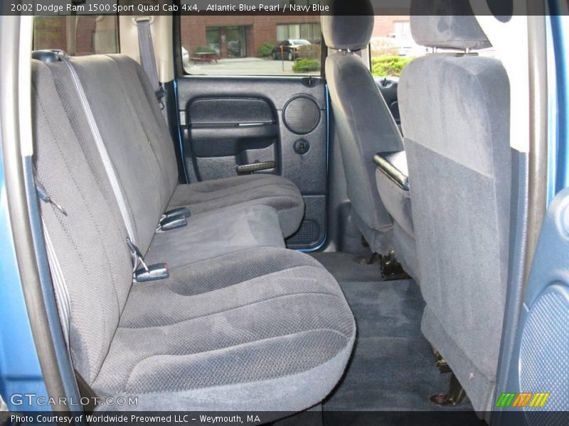 Atlantic Blue Pearl / Navy Blue 2002 Dodge Ram 1500 Sport Quad Cab 4x4