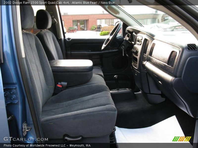 Atlantic Blue Pearl / Navy Blue 2002 Dodge Ram 1500 Sport Quad Cab 4x4