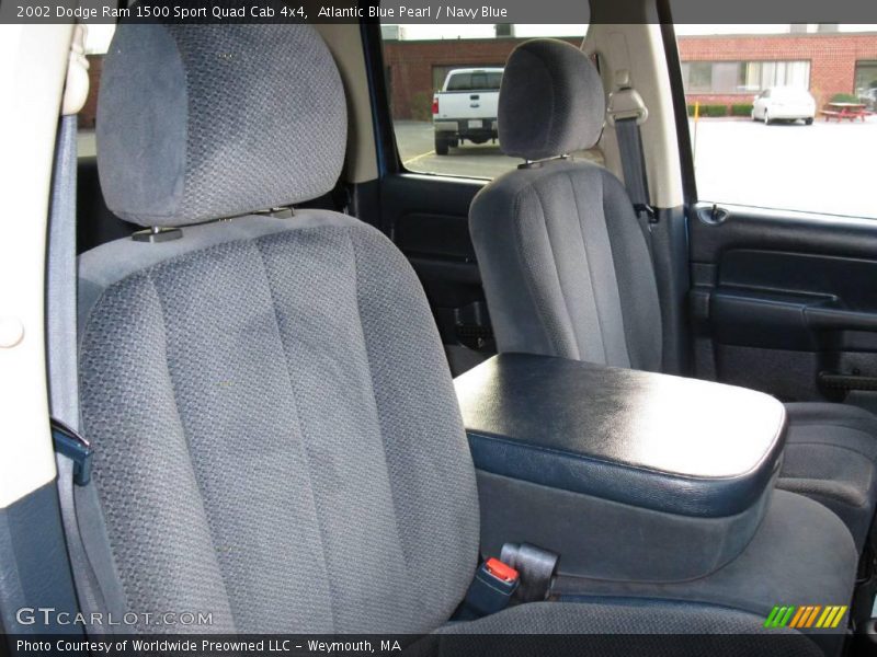 Atlantic Blue Pearl / Navy Blue 2002 Dodge Ram 1500 Sport Quad Cab 4x4