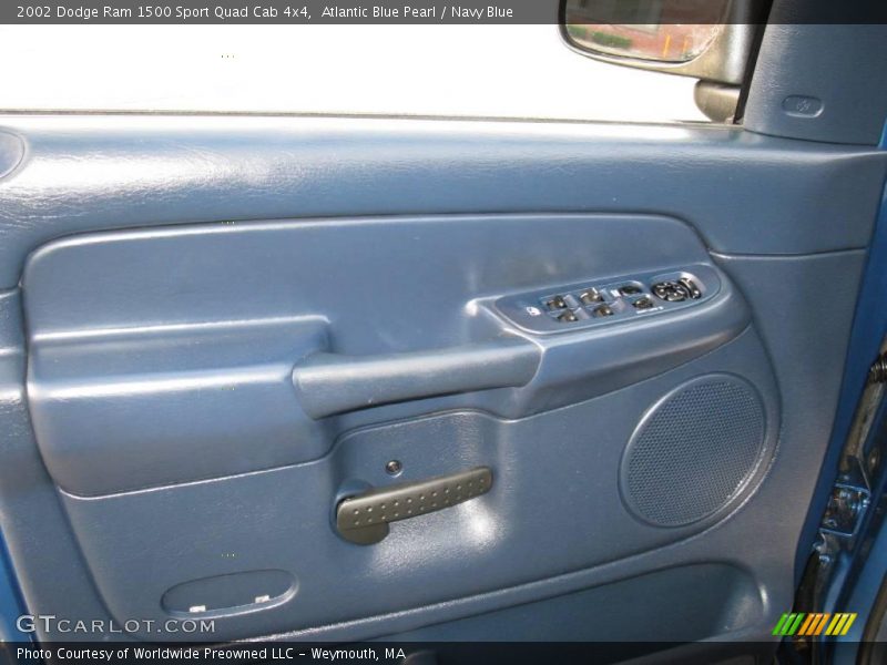 Atlantic Blue Pearl / Navy Blue 2002 Dodge Ram 1500 Sport Quad Cab 4x4