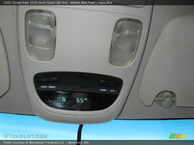 Atlantic Blue Pearl / Navy Blue 2002 Dodge Ram 1500 Sport Quad Cab 4x4
