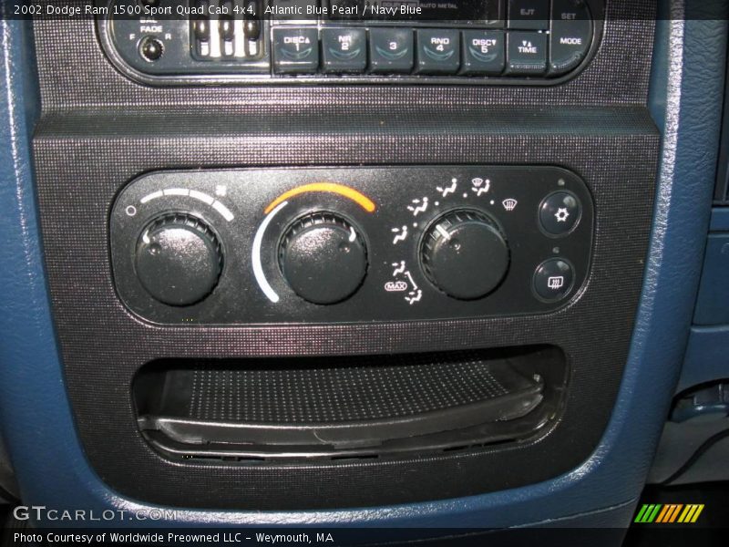 Atlantic Blue Pearl / Navy Blue 2002 Dodge Ram 1500 Sport Quad Cab 4x4