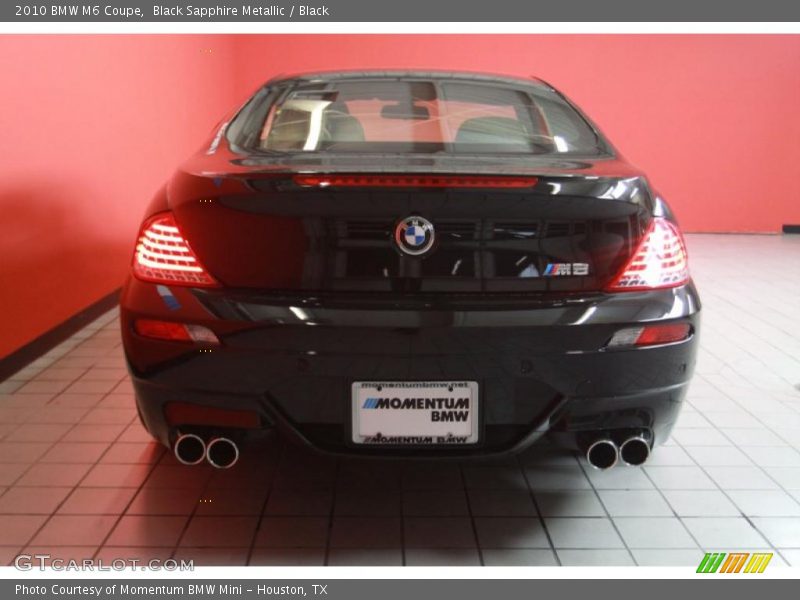 Black Sapphire Metallic / Black 2010 BMW M6 Coupe