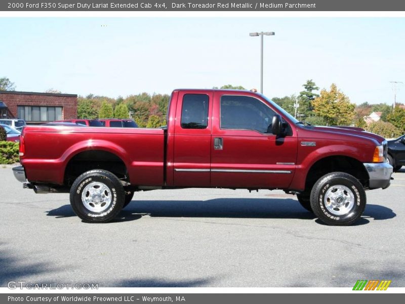  2000 F350 Super Duty Lariat Extended Cab 4x4 Dark Toreador Red Metallic