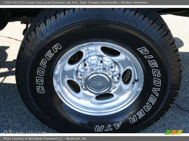 Dark Toreador Red Metallic / Medium Parchment 2000 Ford F350 Super Duty Lariat Extended Cab 4x4