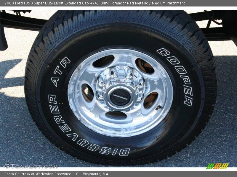 Dark Toreador Red Metallic / Medium Parchment 2000 Ford F350 Super Duty Lariat Extended Cab 4x4