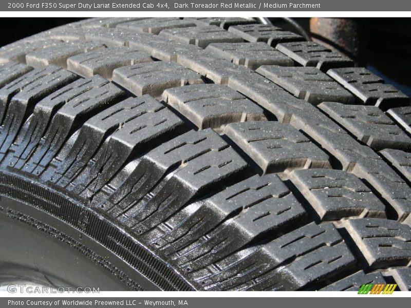 Dark Toreador Red Metallic / Medium Parchment 2000 Ford F350 Super Duty Lariat Extended Cab 4x4