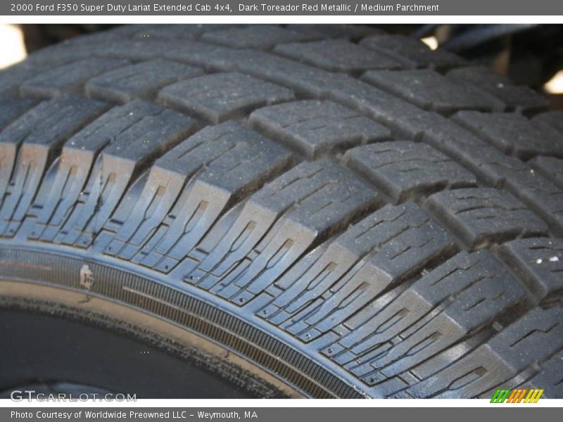 Dark Toreador Red Metallic / Medium Parchment 2000 Ford F350 Super Duty Lariat Extended Cab 4x4