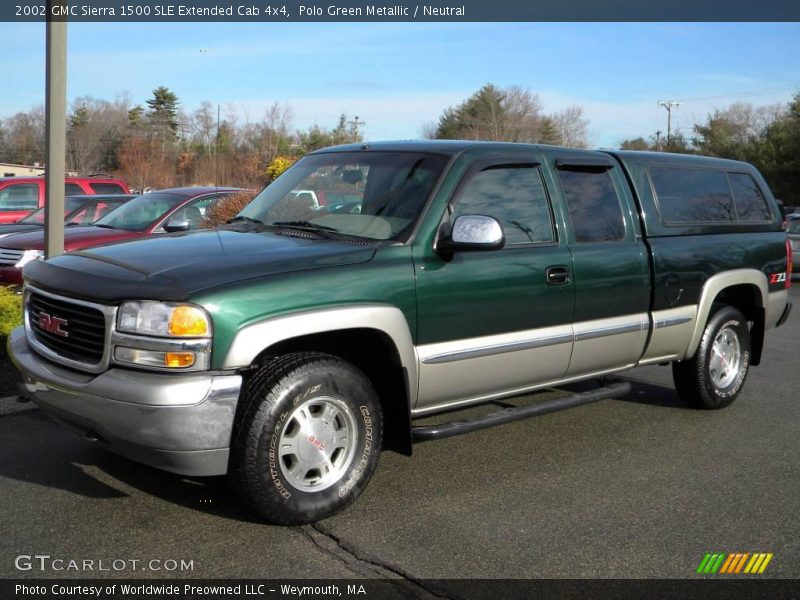 Front 3/4 View of 2002 Sierra 1500 SLE Extended Cab 4x4