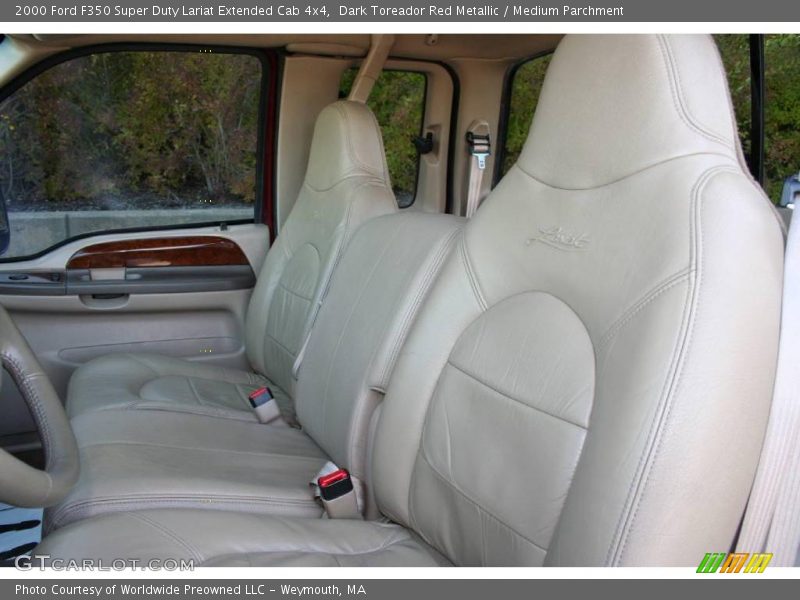 Dark Toreador Red Metallic / Medium Parchment 2000 Ford F350 Super Duty Lariat Extended Cab 4x4