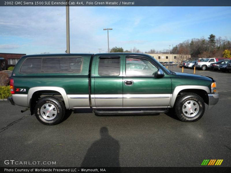 Polo Green Metallic / Neutral 2002 GMC Sierra 1500 SLE Extended Cab 4x4