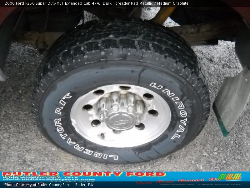 Dark Toreador Red Metallic / Medium Graphite 2000 Ford F250 Super Duty XLT Extended Cab 4x4