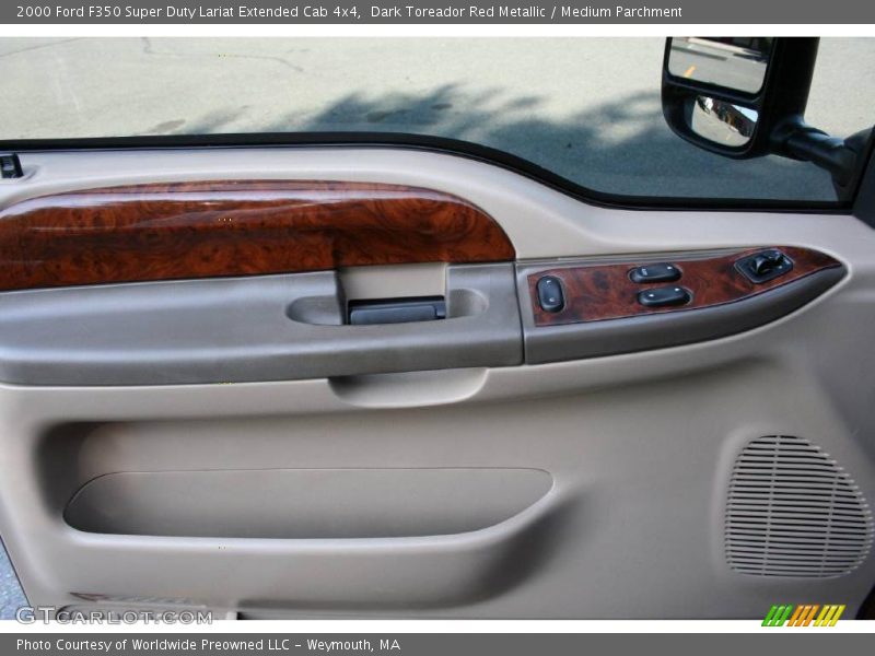 Dark Toreador Red Metallic / Medium Parchment 2000 Ford F350 Super Duty Lariat Extended Cab 4x4