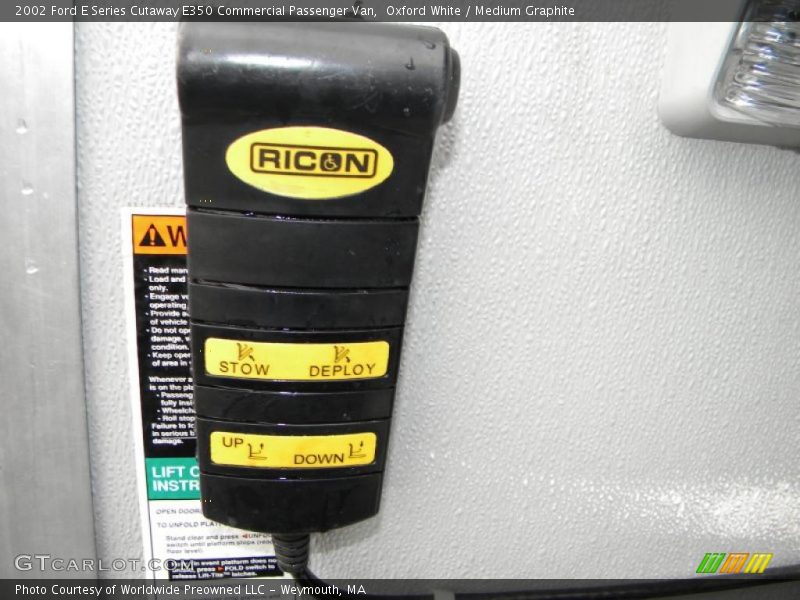 Oxford White / Medium Graphite 2002 Ford E Series Cutaway E350 Commercial Passenger Van