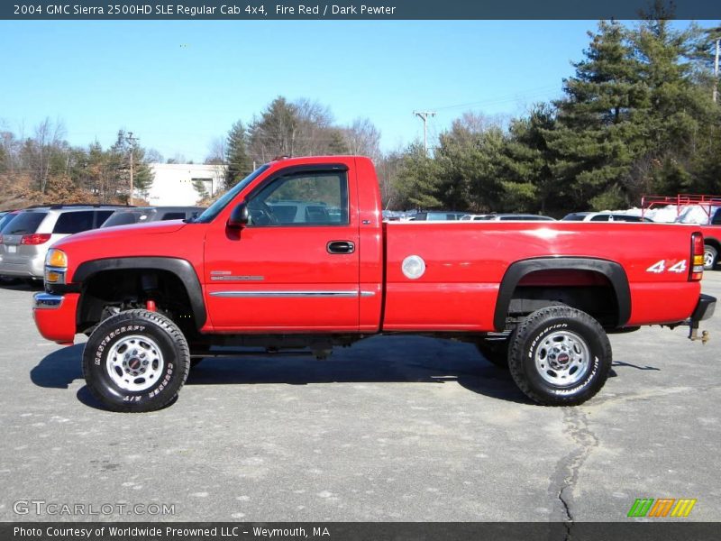 Fire Red / Dark Pewter 2004 GMC Sierra 2500HD SLE Regular Cab 4x4