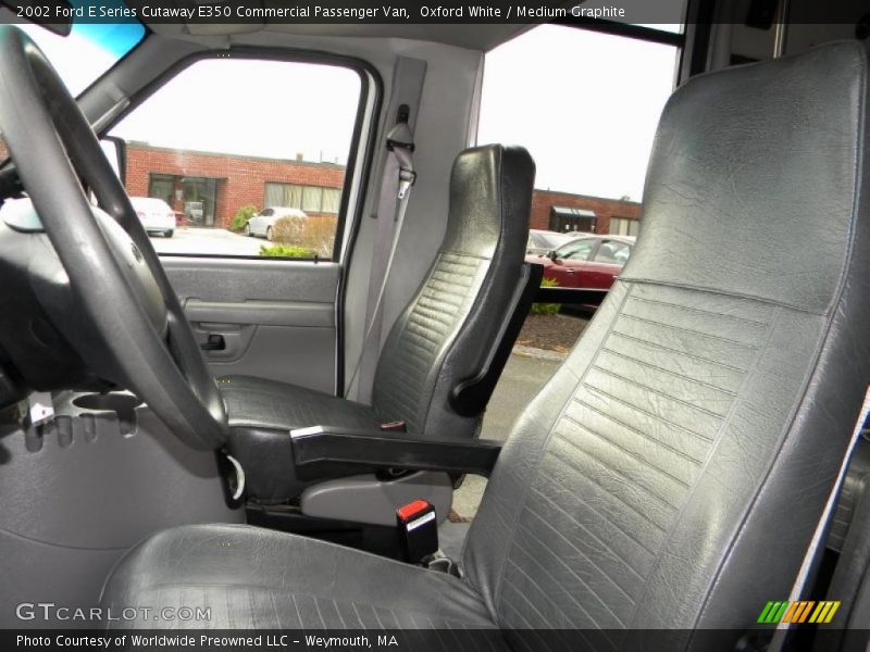 Oxford White / Medium Graphite 2002 Ford E Series Cutaway E350 Commercial Passenger Van
