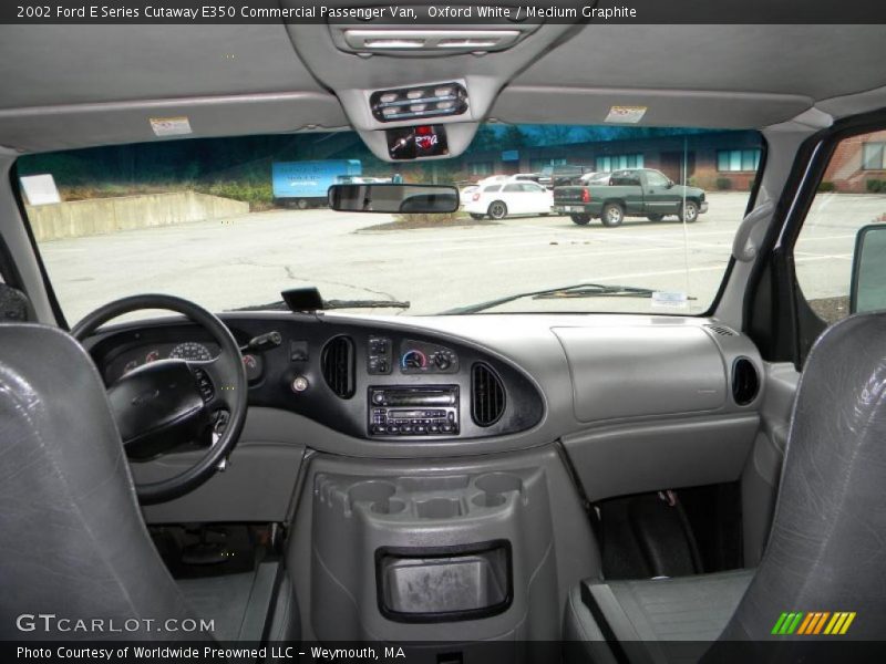 Oxford White / Medium Graphite 2002 Ford E Series Cutaway E350 Commercial Passenger Van