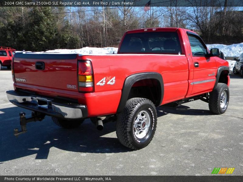 Fire Red / Dark Pewter 2004 GMC Sierra 2500HD SLE Regular Cab 4x4