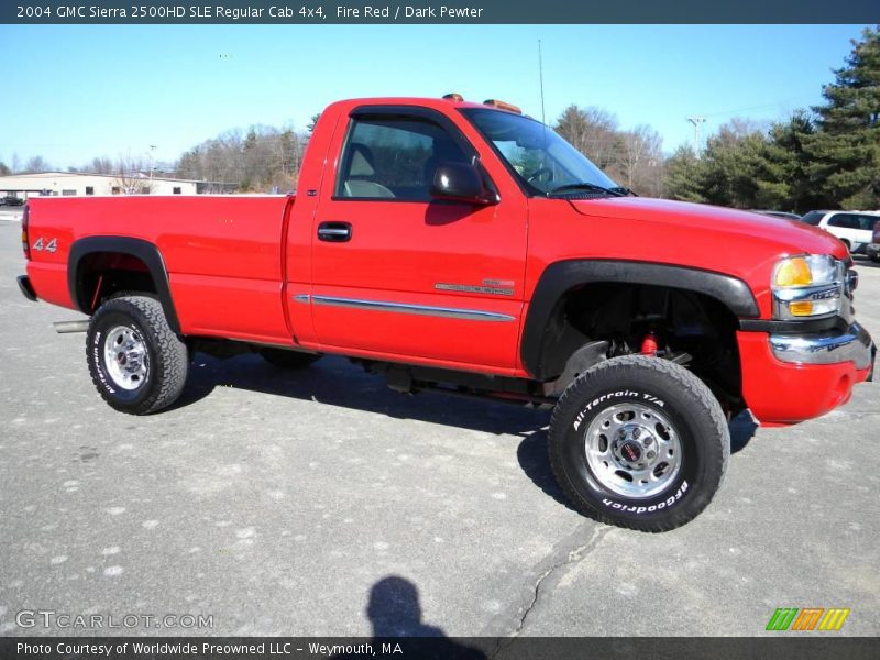 Fire Red / Dark Pewter 2004 GMC Sierra 2500HD SLE Regular Cab 4x4