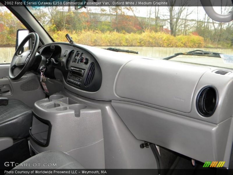 Oxford White / Medium Graphite 2002 Ford E Series Cutaway E350 Commercial Passenger Van