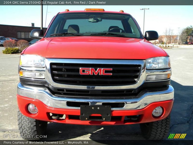 Fire Red / Dark Pewter 2004 GMC Sierra 2500HD SLE Regular Cab 4x4