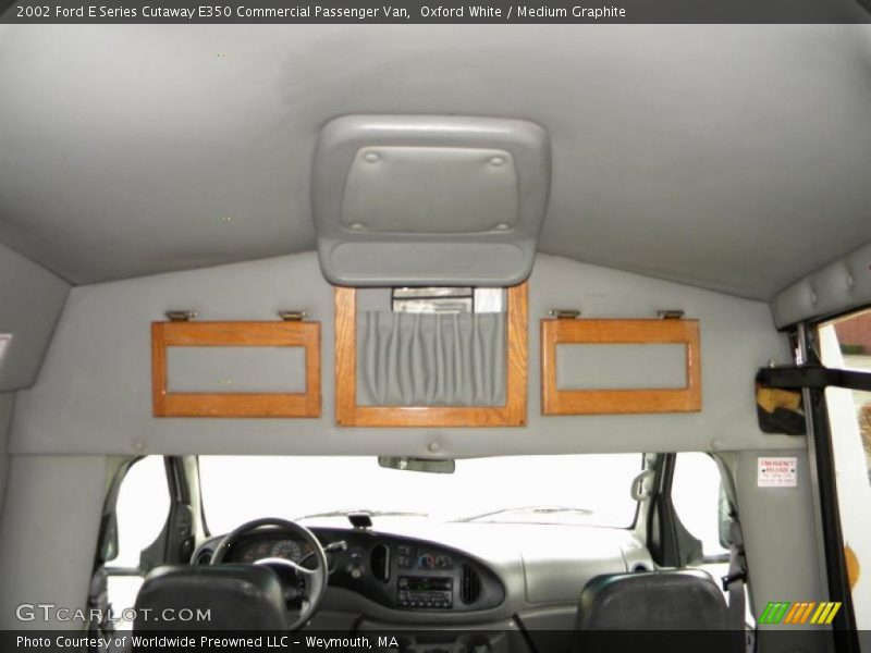 Oxford White / Medium Graphite 2002 Ford E Series Cutaway E350 Commercial Passenger Van