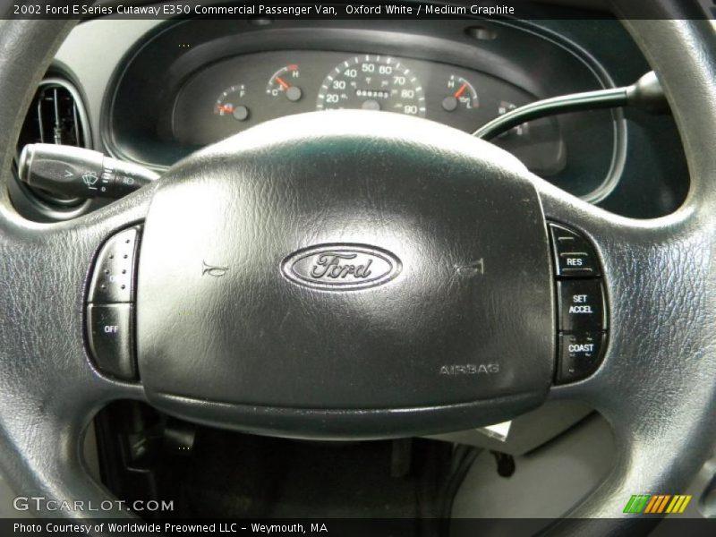 Oxford White / Medium Graphite 2002 Ford E Series Cutaway E350 Commercial Passenger Van