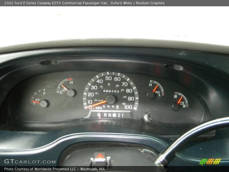  2002 E Series Cutaway E350 Commercial Passenger Van E350 Commercial Passenger Van Gauges