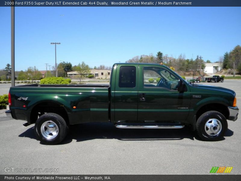 Woodland Green Metallic / Medium Parchment 2000 Ford F350 Super Duty XLT Extended Cab 4x4 Dually