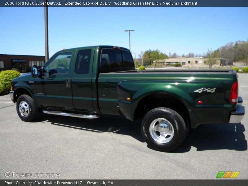 Woodland Green Metallic / Medium Parchment 2000 Ford F350 Super Duty XLT Extended Cab 4x4 Dually