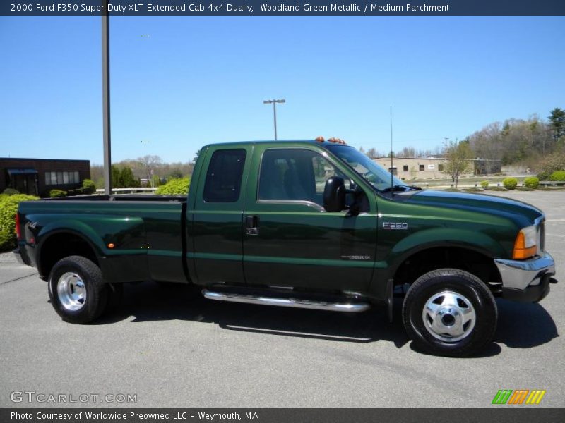 Woodland Green Metallic / Medium Parchment 2000 Ford F350 Super Duty XLT Extended Cab 4x4 Dually