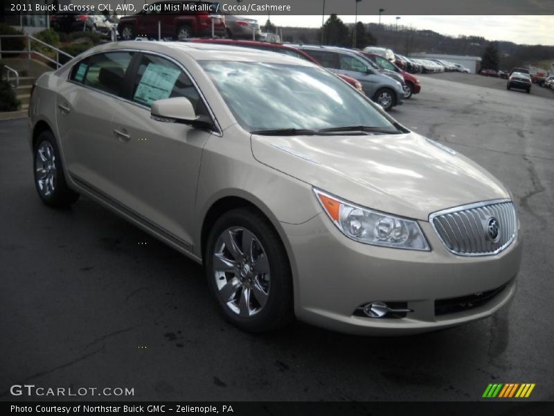Gold Mist Metallic / Cocoa/Cashmere 2011 Buick LaCrosse CXL AWD