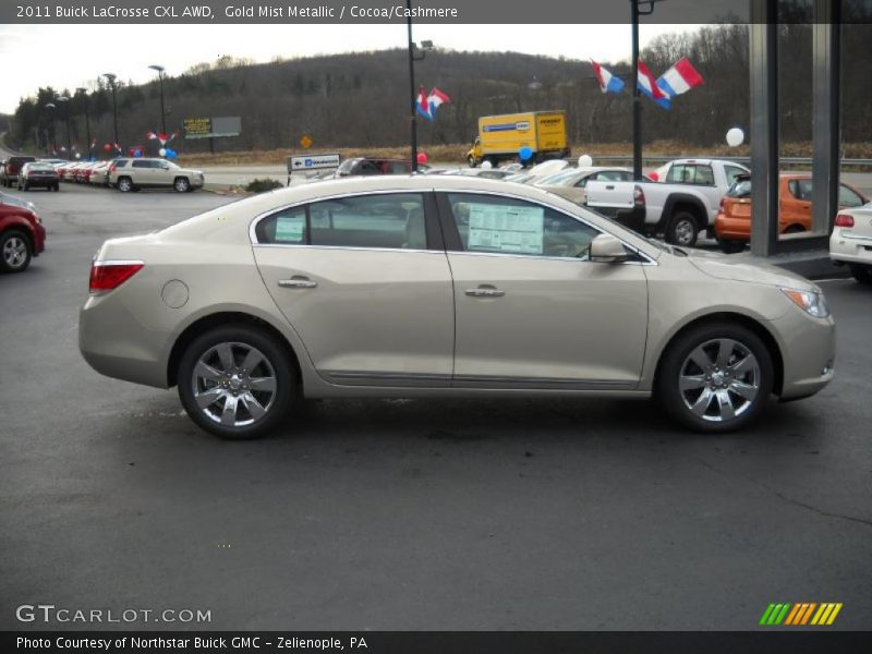 Gold Mist Metallic / Cocoa/Cashmere 2011 Buick LaCrosse CXL AWD