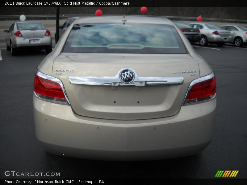 Gold Mist Metallic / Cocoa/Cashmere 2011 Buick LaCrosse CXL AWD