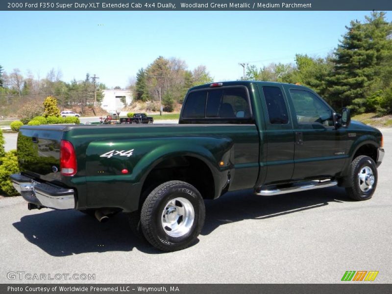Woodland Green Metallic / Medium Parchment 2000 Ford F350 Super Duty XLT Extended Cab 4x4 Dually