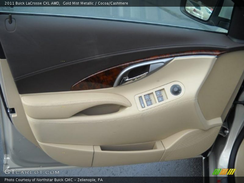 Gold Mist Metallic / Cocoa/Cashmere 2011 Buick LaCrosse CXL AWD