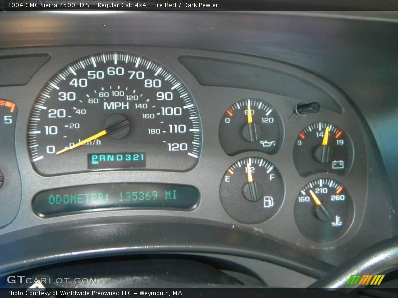 Fire Red / Dark Pewter 2004 GMC Sierra 2500HD SLE Regular Cab 4x4
