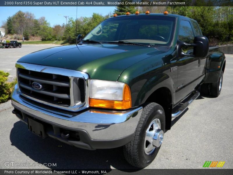 Woodland Green Metallic / Medium Parchment 2000 Ford F350 Super Duty XLT Extended Cab 4x4 Dually