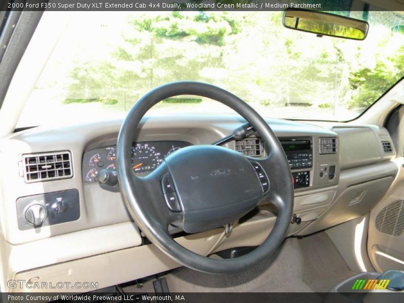 Woodland Green Metallic / Medium Parchment 2000 Ford F350 Super Duty XLT Extended Cab 4x4 Dually