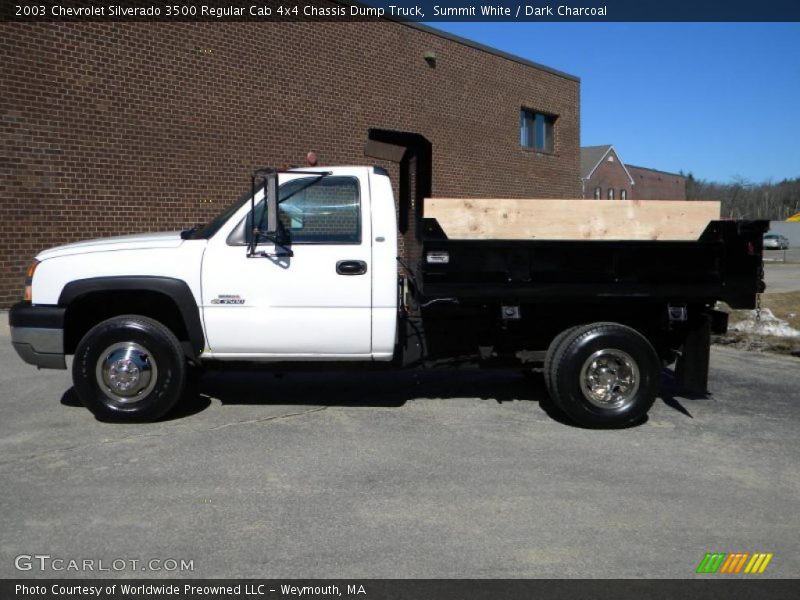 Summit White / Dark Charcoal 2003 Chevrolet Silverado 3500 Regular Cab 4x4 Chassis Dump Truck