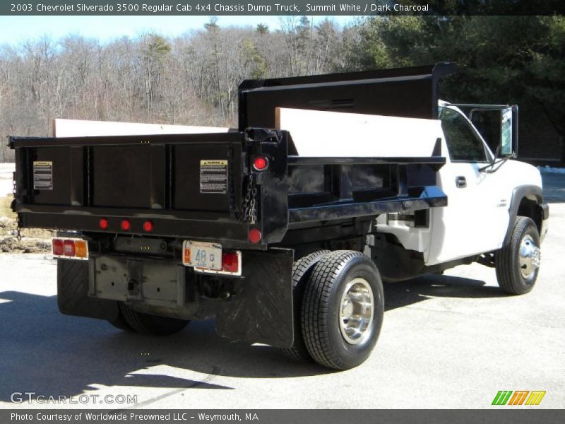  2003 Silverado 3500 Regular Cab 4x4 Chassis Dump Truck Summit White